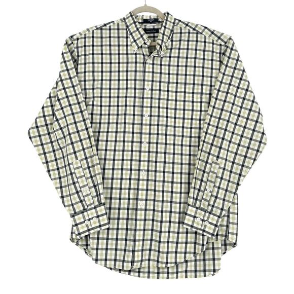 Nautica Plaid Long Sleeve Button Down Collar Chest Pocket Button Up Shirt‎ XL - Picture 1 of 6